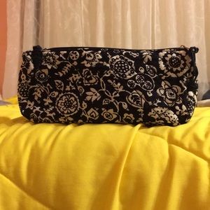 Black and white print pencil bag